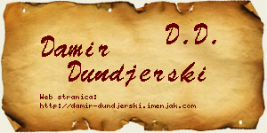 Damir Dunđerski vizit kartica